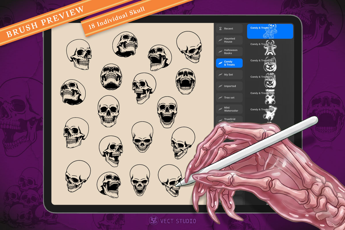Halloween 209 Stamps Collection, a Brush Add-On by vectstudio (Photo 18 of 39)
