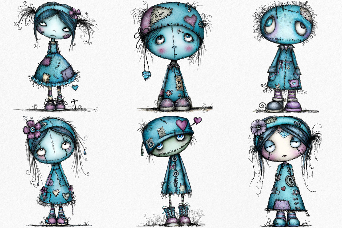 Whimsical Voodoo Doll Clipart Bundle, an Illustration by Canvas Craft (Photo 4 of 7)