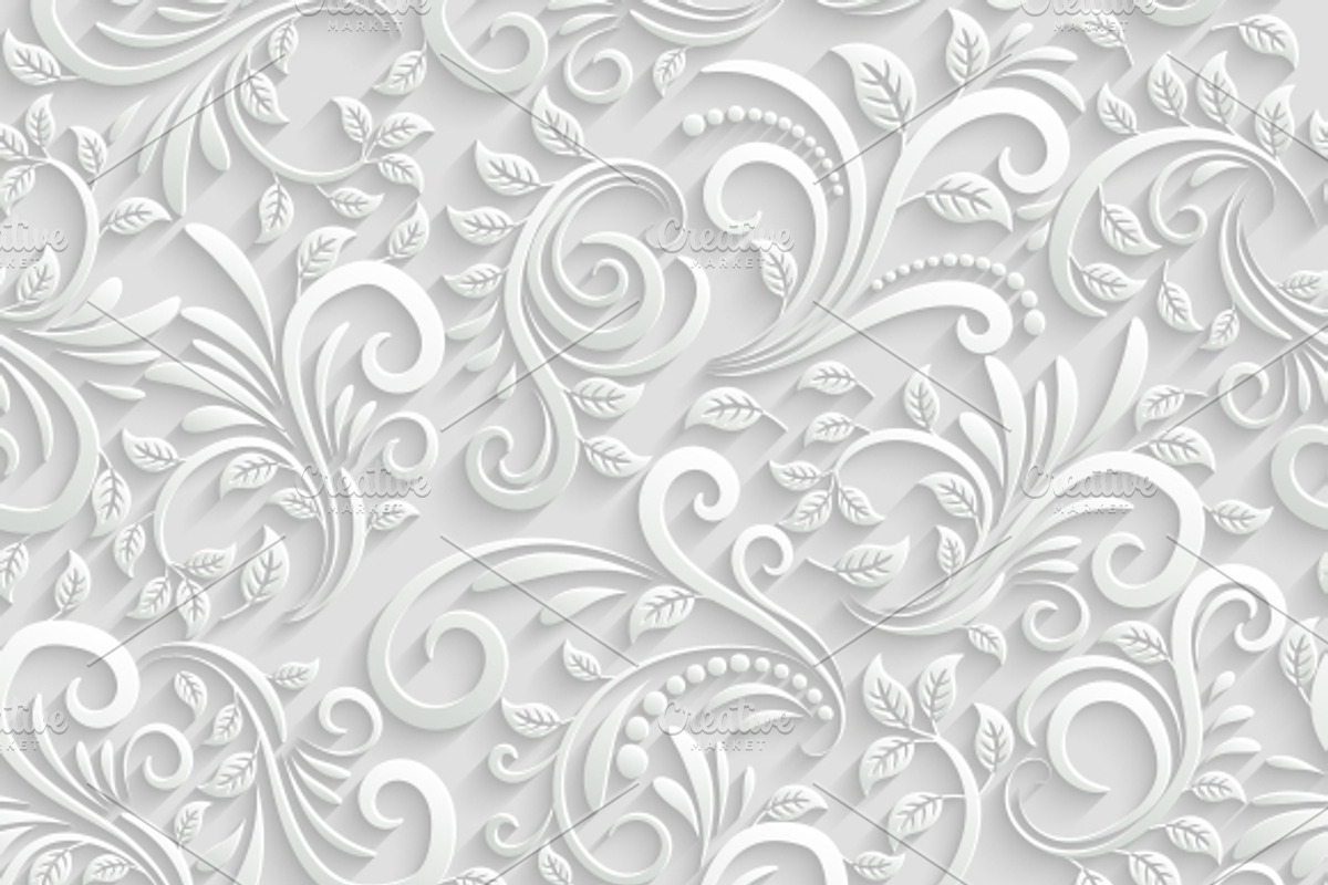 Floral 3d Seamless Background