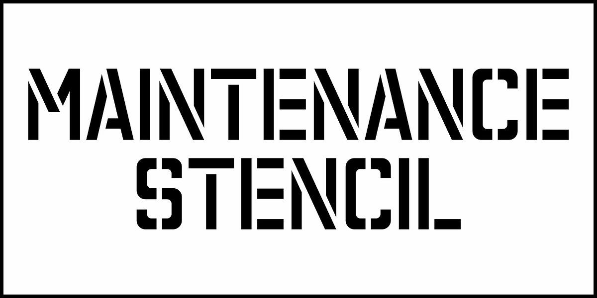 Maintenance Stencil JNL, a Font by Jeff Levine Fonts (Photo 2 of 5)