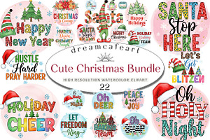 Cute Christmas Bundle, an Illustration by DreamCafeArt
