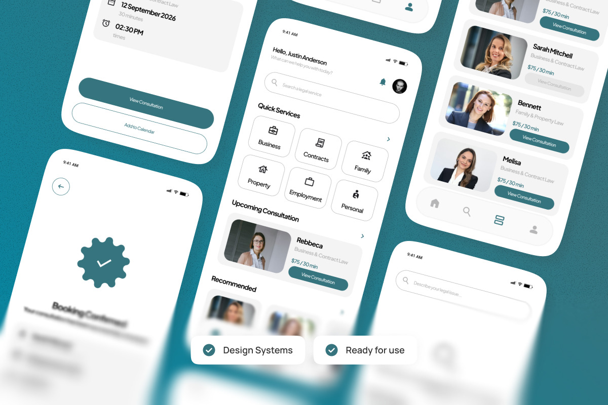 Jurivo Legal Consultation Mobile App, an App Template by productype1 (Photo 3 of 5)