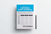 Event Schedule | MS Word & Indesign, a Flyer Template by obayes (Thumbnail 3 of 3)