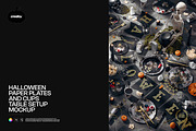 Halloween Paper Plates & Cups Mockup, a Household Mockup by creatsy5 (Thumbnail 1 of 5)