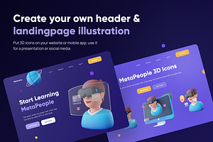 Metaversy - Metaverse 3D Icon Set