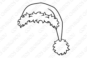 Santa Claus Father Christmas Hat, an Illustration by Christos Georghiou