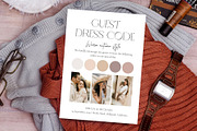 Guest dresscode with photo card, a Stationery Template by EvaTemplates (Thumbnail 1 of 7)