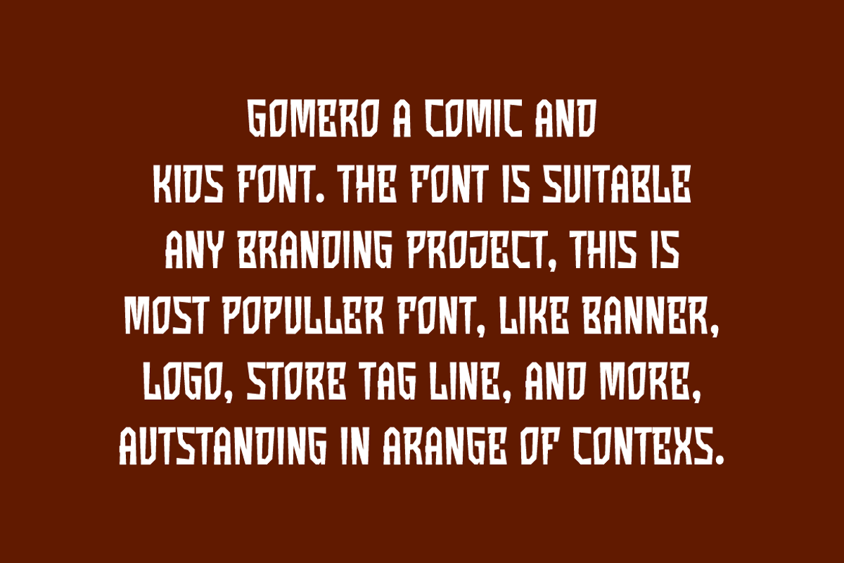 Gomero - Comic Font, a Sans Serif Font by Iqsiart Studio (Photo 5 of 7)