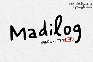 Madilog – A Playful Children Font