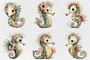 Summer Funny Seahorse Clipart, a Seasonal Illustration by Rose Art (Thumbnail 3 of 6)