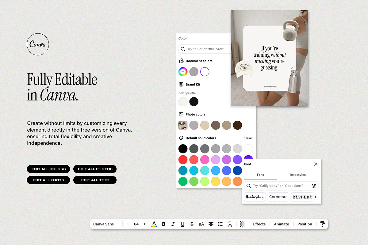2026 Fitness Instagram Templates, a Social Media Template by Wildnun Studio (Photo 8 of 11)
