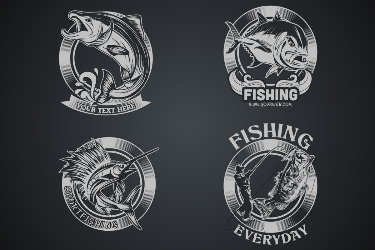 4 Fish Vector Dark and Light, an Illustration by weervector (Photo 1 of 3)