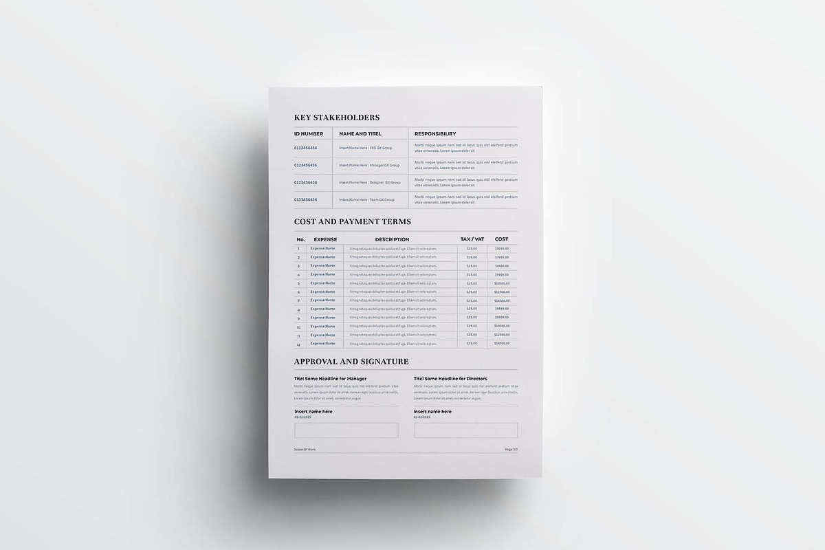 Scope Of Work | MS Word & Indesign, a Stationery Template by design_hut (Photo 5 of 7)