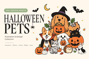 Halloween Pets Clipart Bundle
