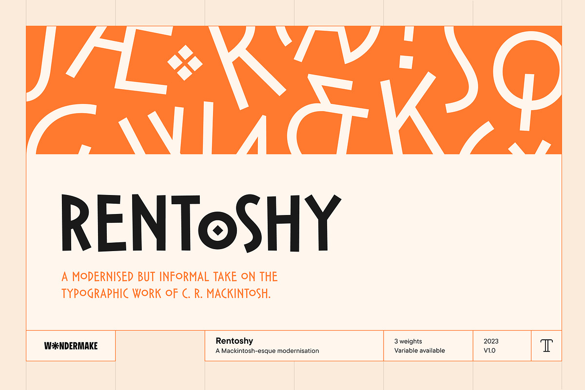 Rentoshy, a Font by Wondermake (Photo 1 of 8)