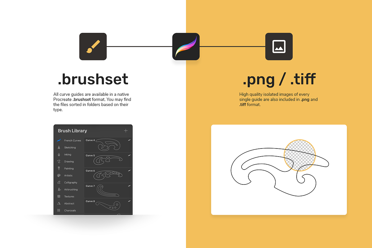 French Curves & Guides for Procreate, a Brush Add-On by Jinro (Photo 3 of 8)