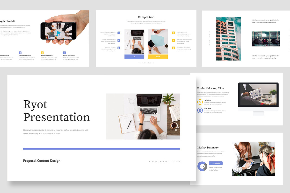 Ryot : Business Pitch Google Slides, a Presentation Template by Punkl Camp (Photo 1 of 16)