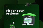 Fitness & Gym 3D Icons, an Object 3D Model by Azam Creative (Thumbnail 4 of 5)