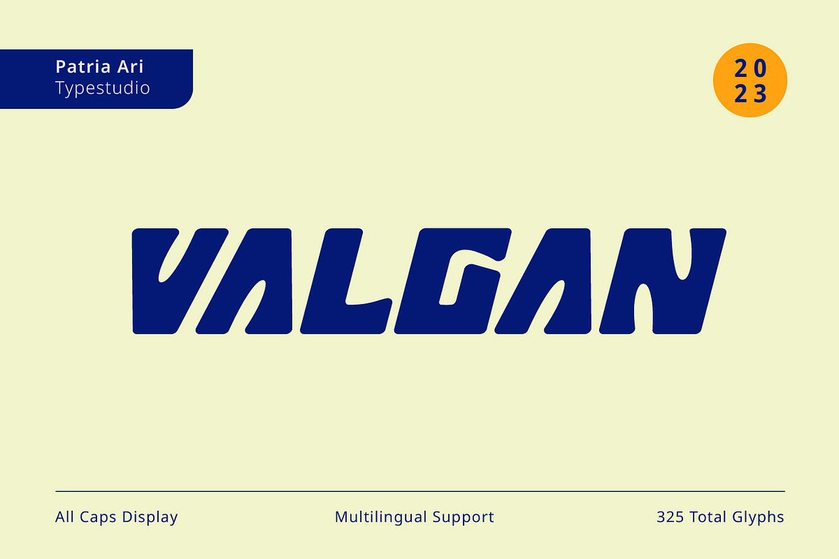 Valgan Display Font, a Sans Serif Font by Patria Ari (P4tcreativa) (Photo 1 of 8)