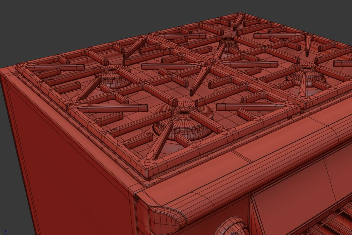 30 inch gas range cooker, a Furniture 3D Model by kjpargeterimages (Photo 6 of 15)