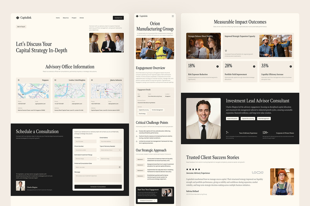 Investment Advisory Firm Website UI, an UI Kit Template by peterdraw (Photo 6 of 7)