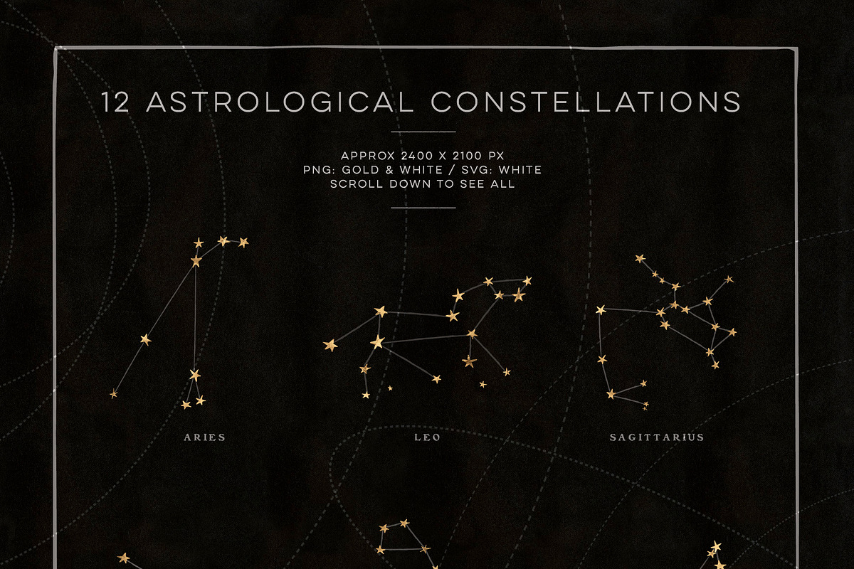 Star Atlas Astrology Vector Set, an Object Graphic by Blixa 6 Studios (Photo 5 of 22)