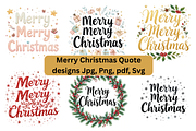 Merry Christmas Quote designs, a Seasonal Illustration by Creative design (Thumbnail 1 of 7)