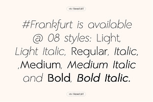 Frankfurt Sans - 8 Font Typeface