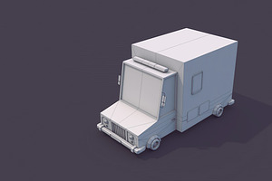 Low Poly Ambulance Car