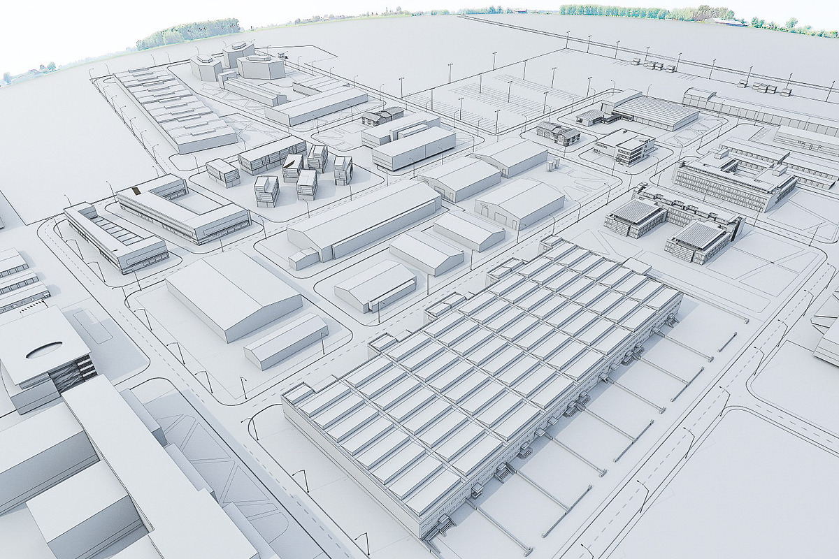 Industrial factory warehouse complex, an Architecture 3D Model by 3DNUTS (Photo 14 of 17)