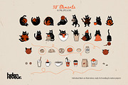 Knitted Cat Cafe Illustrations Set, an Animal Illustration by helenreveur (Thumbnail 2 of 5)
