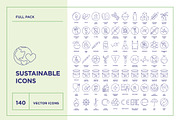 Sustainable Packaging Line Icon Set, an Outline Icon by iStar Design (Thumbnail 2 of 7)
