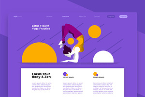 Yoga Lotus - Banner & Landing Page