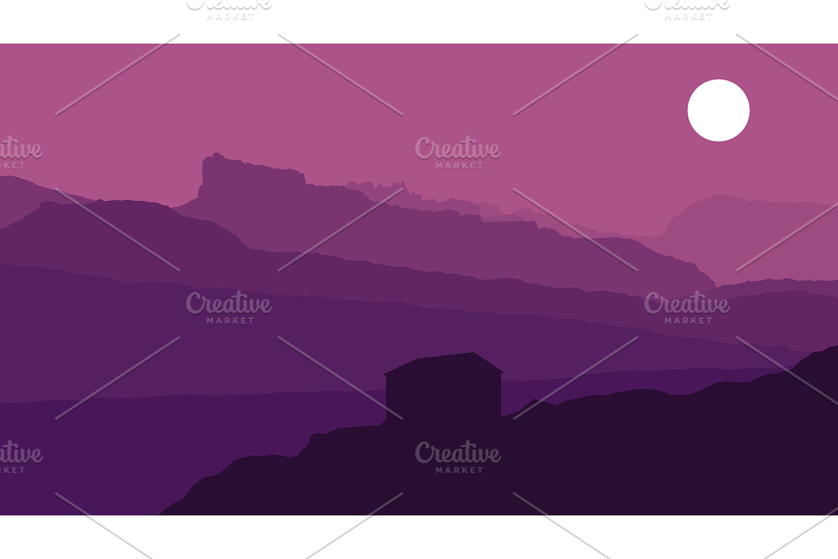 Vector Hazy Landscapes Bundle, an Illustration by BenDesigner (Photo 9 of 9)