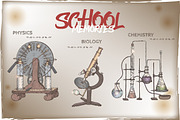 School memories vintage sketch set, a Graphic by Quetzal Art (Thumbnail 4 of 6)