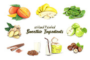 10 Green Smoothie Ingredients, a Healthcare Illustration by Miriam Figueras (Thumbnail 1 of 6)