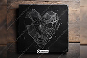 Heart-Shaped Spider Web Gothic Love, a Background Graphic by LaseredNinja (Thumbnail 5 of 7)