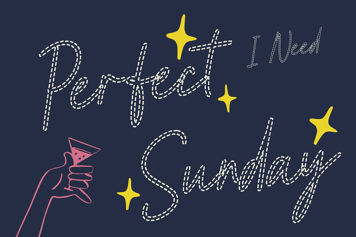 CS Gelda Dashed, a Script Font by Craft Supply Co. (Photo 2 of 8)