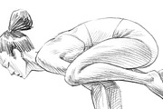Sketchy yoga poses illustration set, an Illustration by RasterBird (Thumbnail 12 of 12)