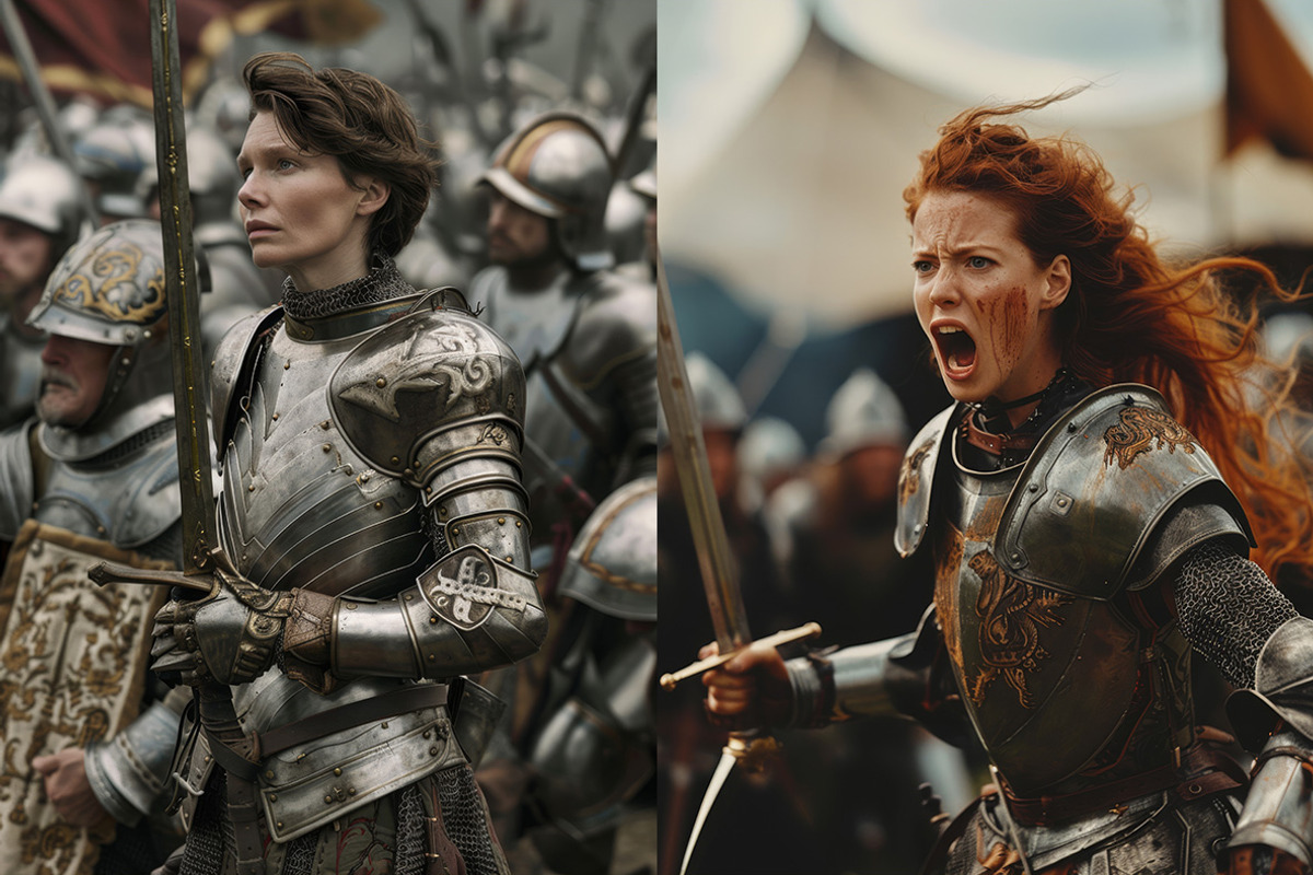 84 women knights in armor, a Person Photo by Handmadefont (Photo 9 of 13)