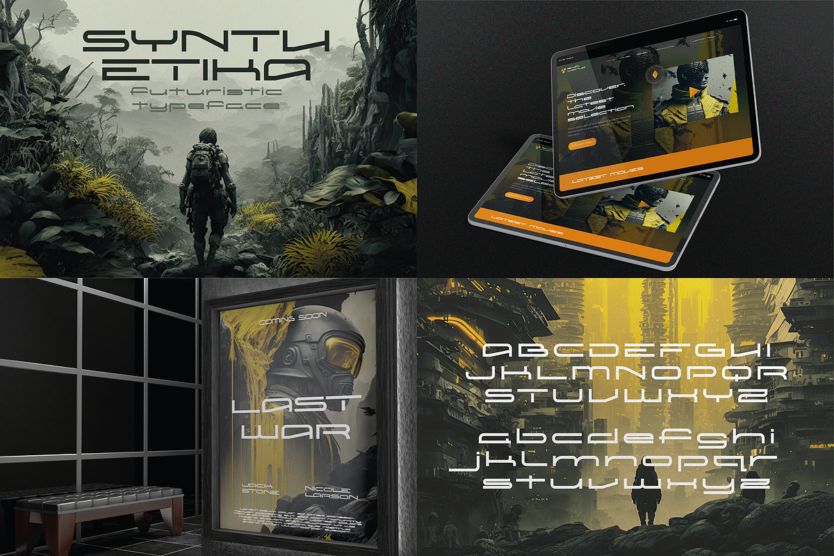 Futuristic Font Bundle - 93 Fonts!, a Sans Serif Font by HipFonts (Photo 12 of 13)