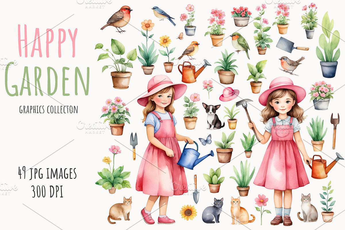 Garden Seamless Patterns & Elements, a Graphic by Art (Photo 1 of 7)