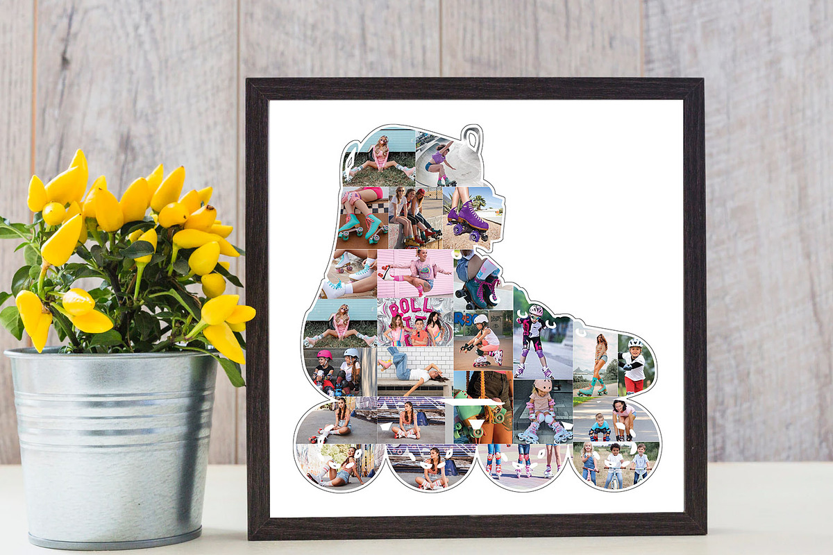 Roller Skate Shape Photo Collage, a Resume Template by AIW SOLUTIONS (Photo 4 of 7)