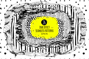 26 Ink Effect Seamless Patterns