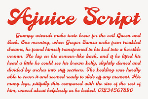 Ajuice Script Font