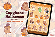 Capybara Halloween Sticker Set, a Graphic by Dori Debreceni draws (Thumbnail 4 of 4)