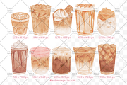 Iced Coffee Watercolor Clipart, a Food Illustration by greywalnutstudio (Thumbnail 2 of 2)