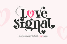 Love Signal - Serif Font with Heart