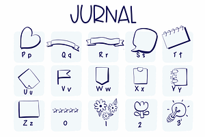 Journal Symbols Fonts