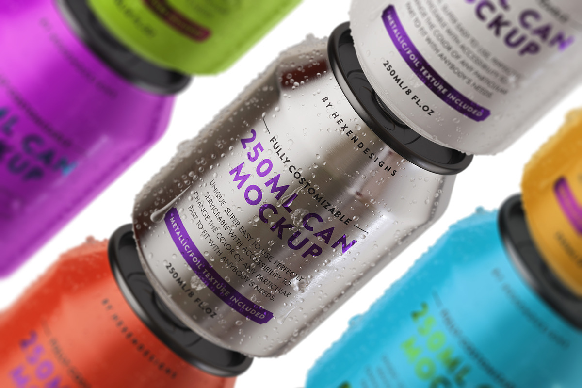 250ML CAN MOCKUP, a Product Mockup by HexenDesigns (Photo 10 of 10)